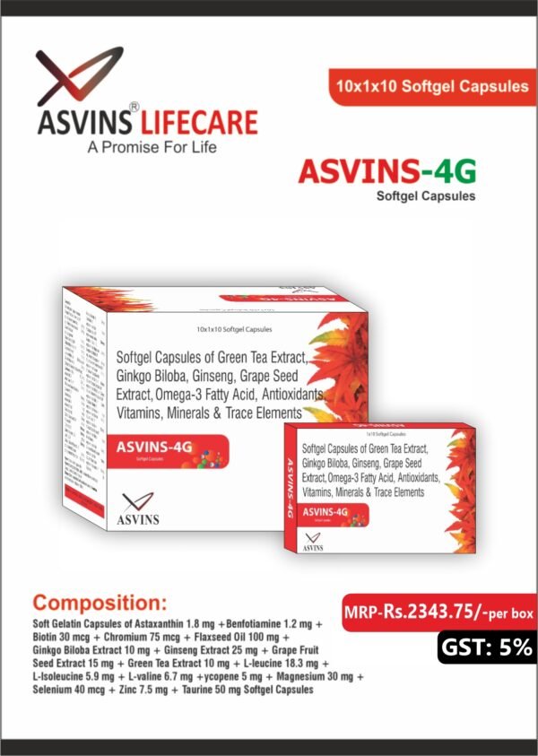 ASVINS-4G SOFTGEL CAPSULE Manufacturer | Supplier | PCD Franchise